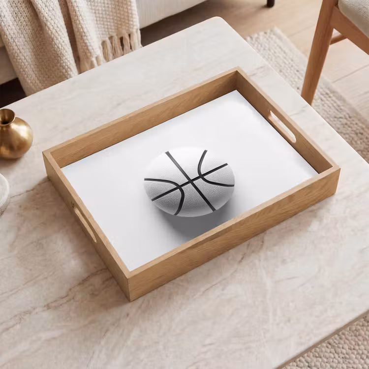 Tray - Basketball - White - Shade - Lines — 2