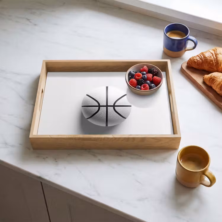 Tray - Basketball - White - Shade - Lines — 3