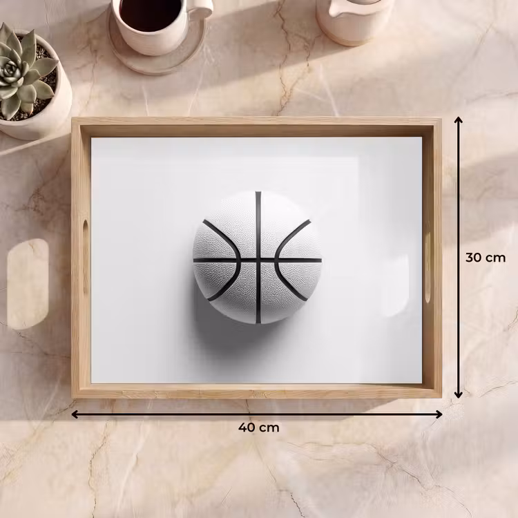 Tray - Basketball - White - Shade - Lines — 8