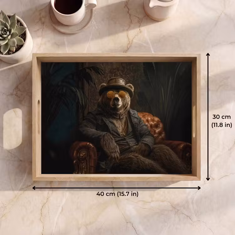 Tray - Bear - Brown - Suit - Hat — 7
