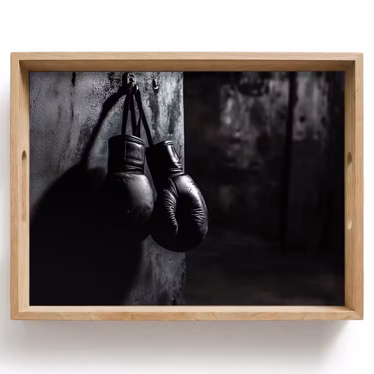 Tray - Boxing gloves - Wall - Dark - Black — 1