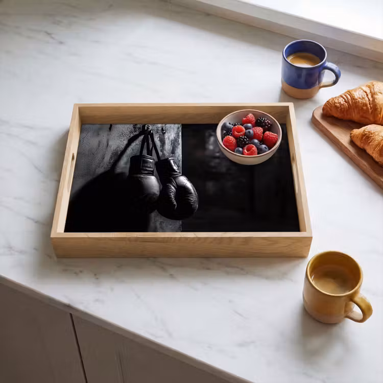 Tray - Boxing gloves - Wall - Dark - Black — 3