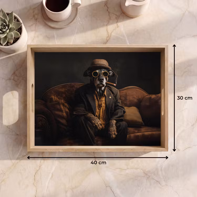 Tray - Dog - Cigar - Hat - Suit — 8