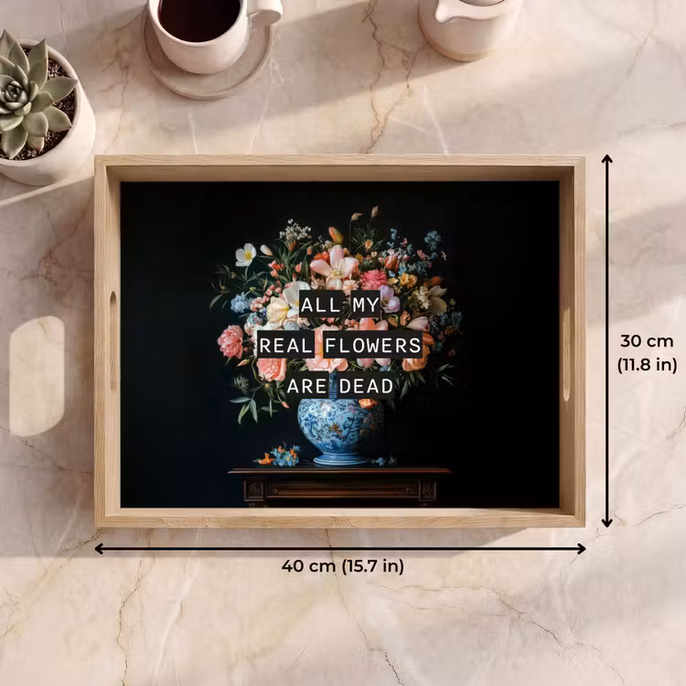 Tray - Flowers - Art - Pastel - Quotes — 7