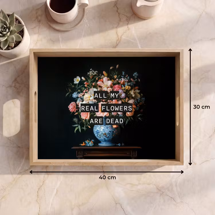 Tray - Flowers - Art - Pastel - Quotes — 8