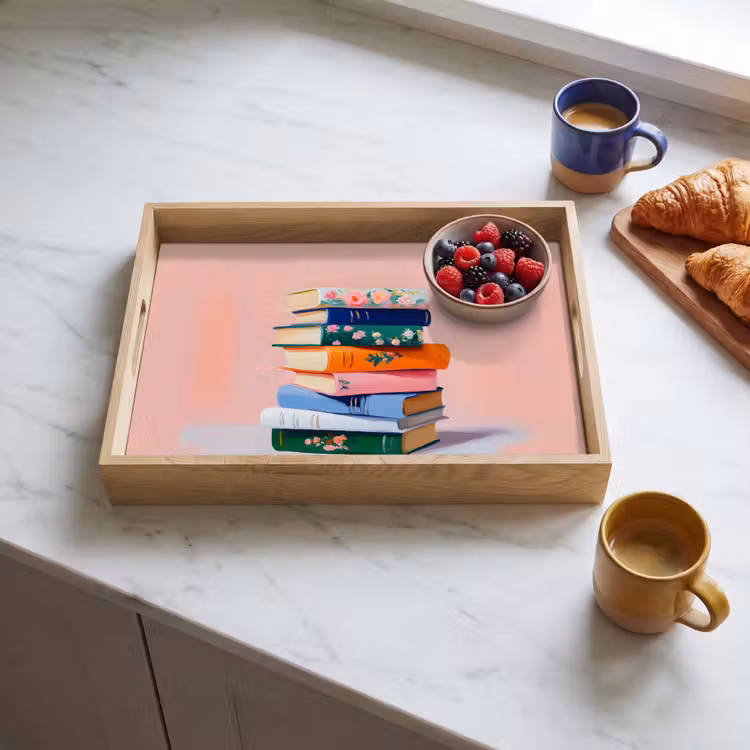 Tray - Books - Stack - Colorful — 3