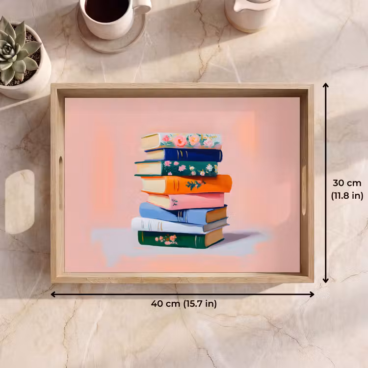 Tray - Books - Stack - Colorful — 7