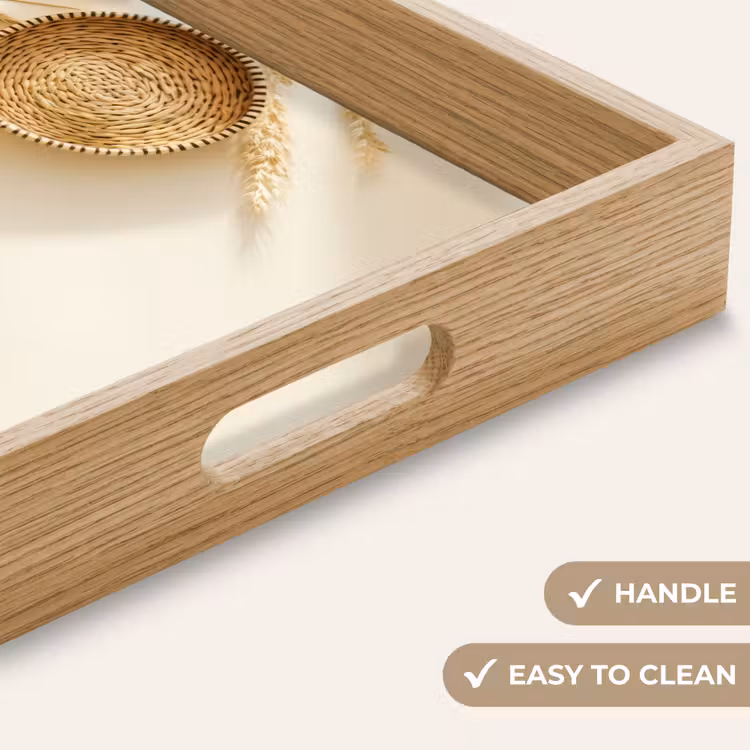 Tray - Cereal - Wood - Bowl - Beige — 9