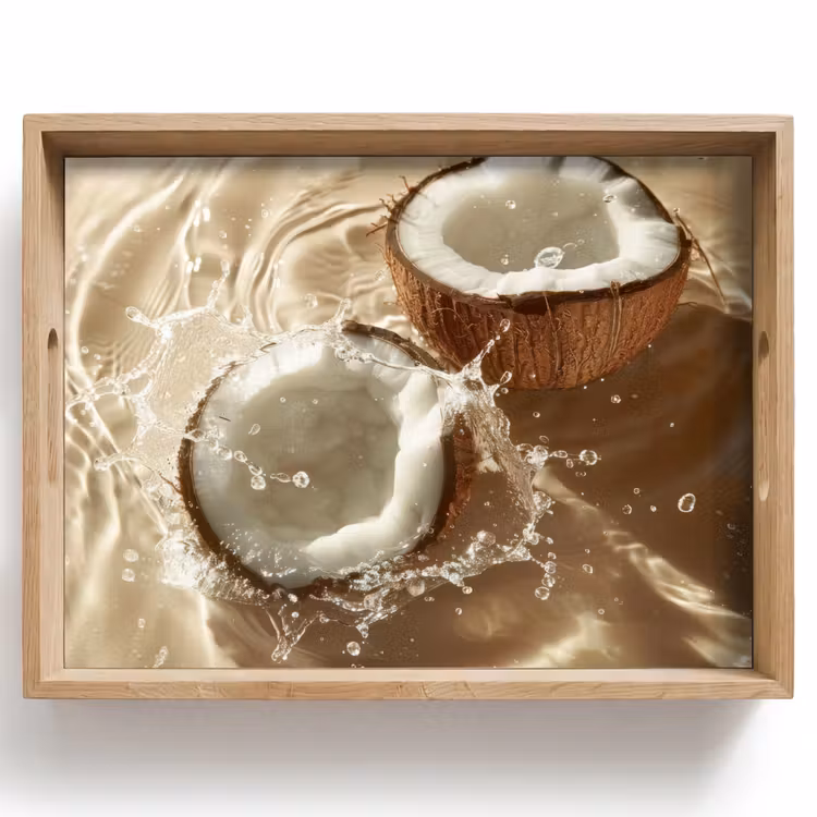 Tray - Coconut - Water - Beige - Splashes — 1