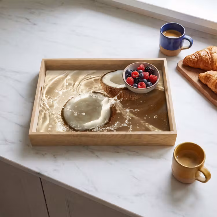 Tray - Coconut - Water - Beige - Splashes — 3