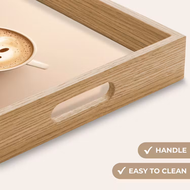 Tray - Coffee - Milk froth - Laughter - Beige — 9