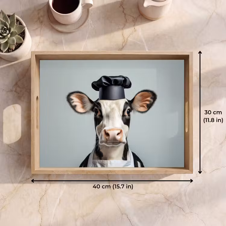 Tray - Cow - Black - White - Cook — 7