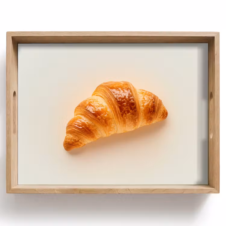 Tray - Croissant - Bread - Beige — 1