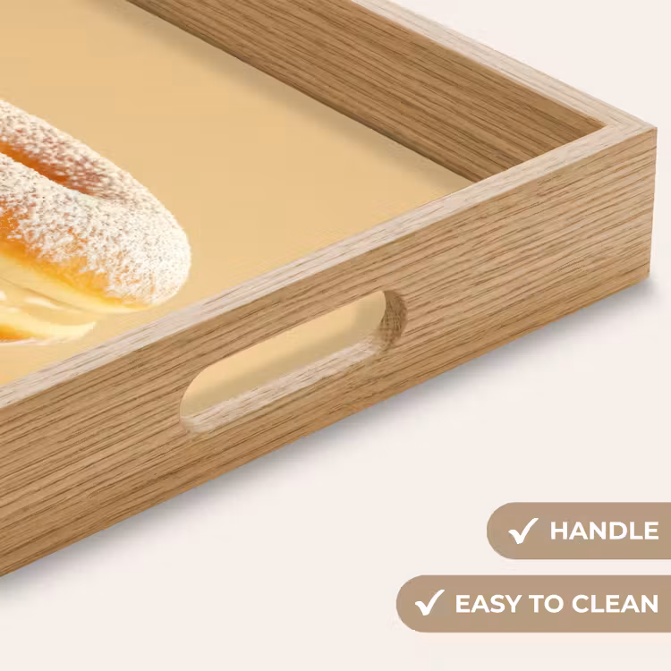 Tray - Donut - Creamy - Powdered sugar - Beige — 9