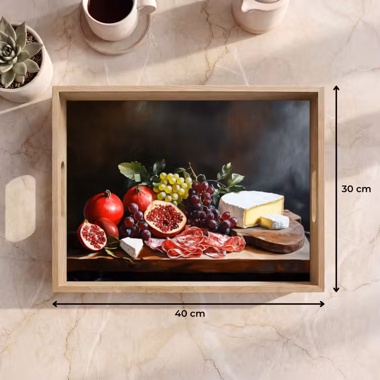 Tray - Drinking Board - Still Life - Vintage — 8