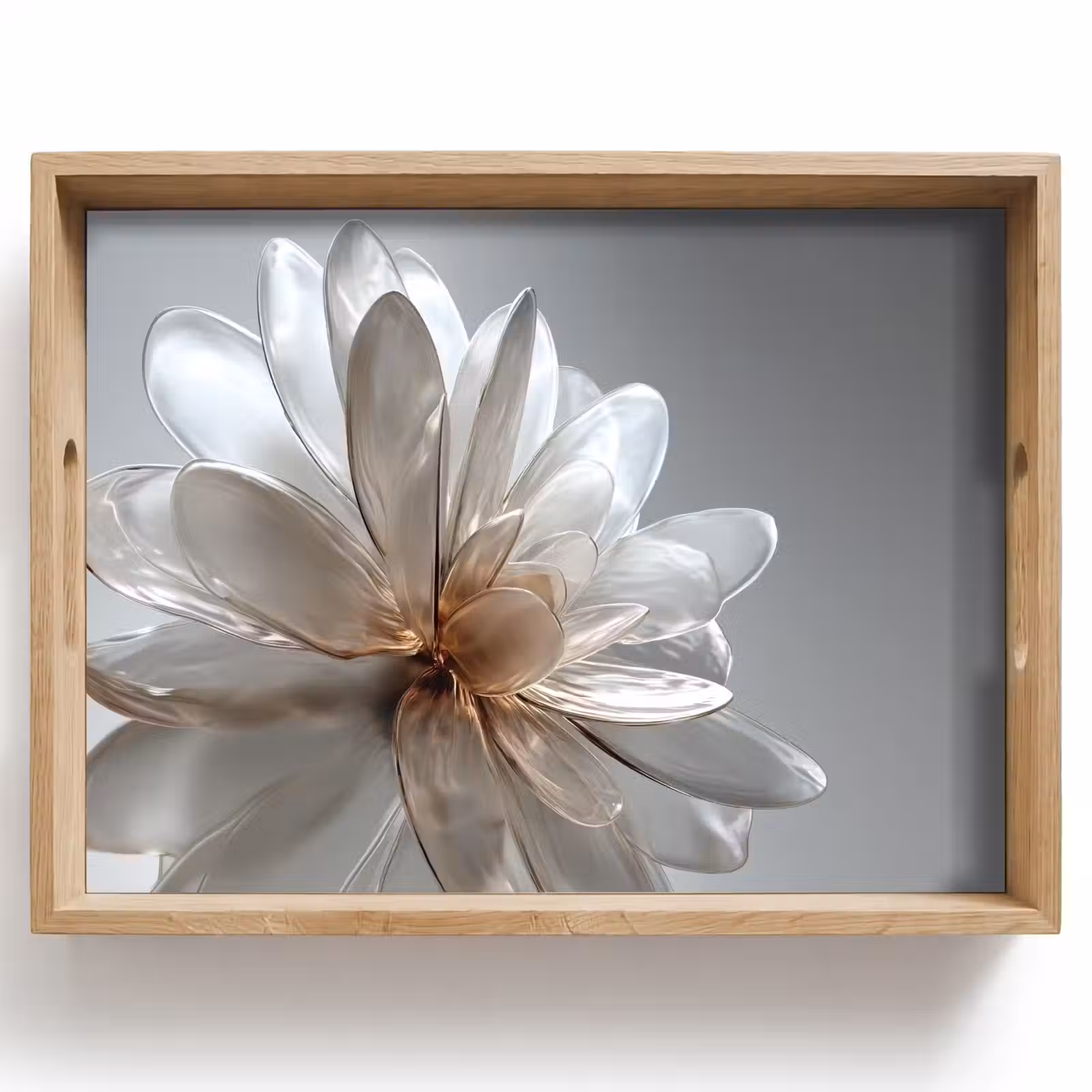 Tray - Flower - White - Neutral — 1