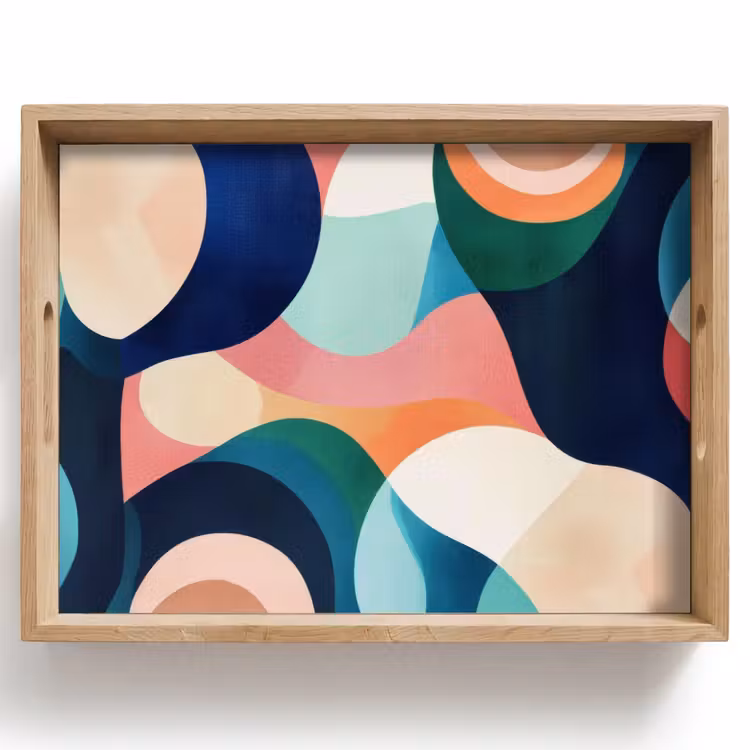 Tray - Abstract - Blue - Pink — 1