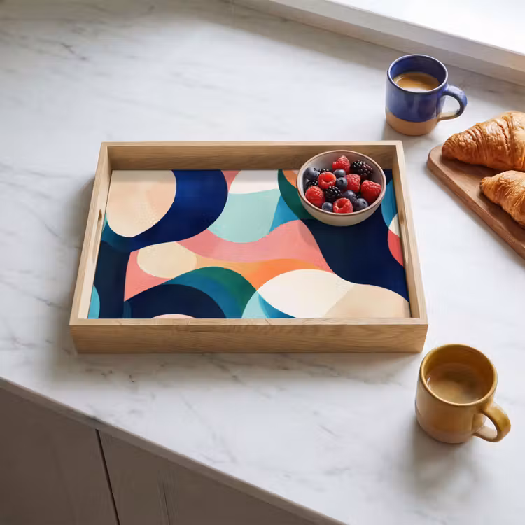 Tray - Abstract - Blue - Pink — 3