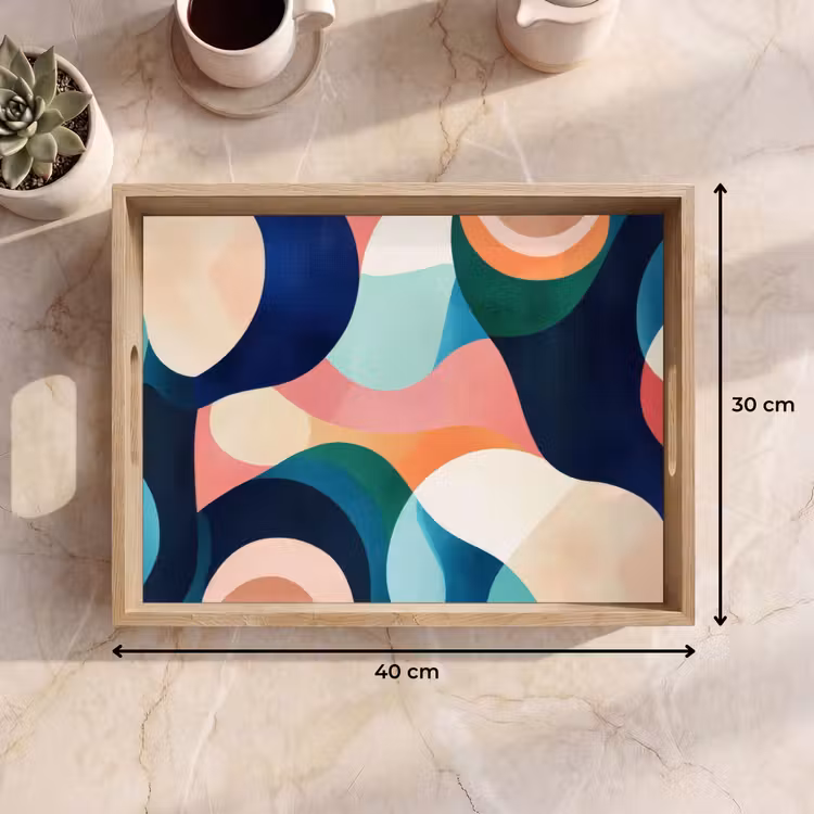 Tray - Abstract - Blue - Pink — 8