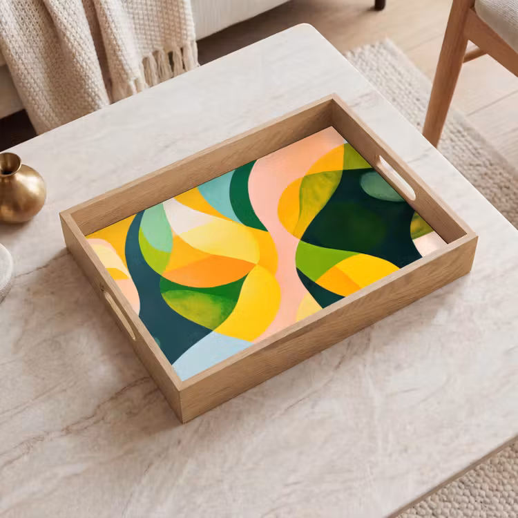 Tray - Abstract - Yellow - Pink - Green — 2