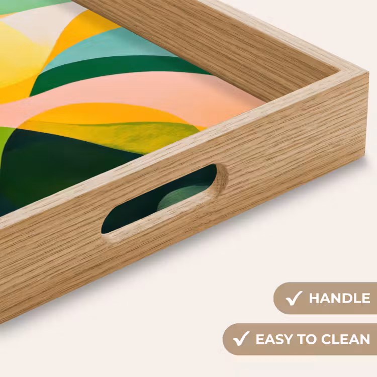 Tray - Abstract - Yellow - Pink - Green — 9