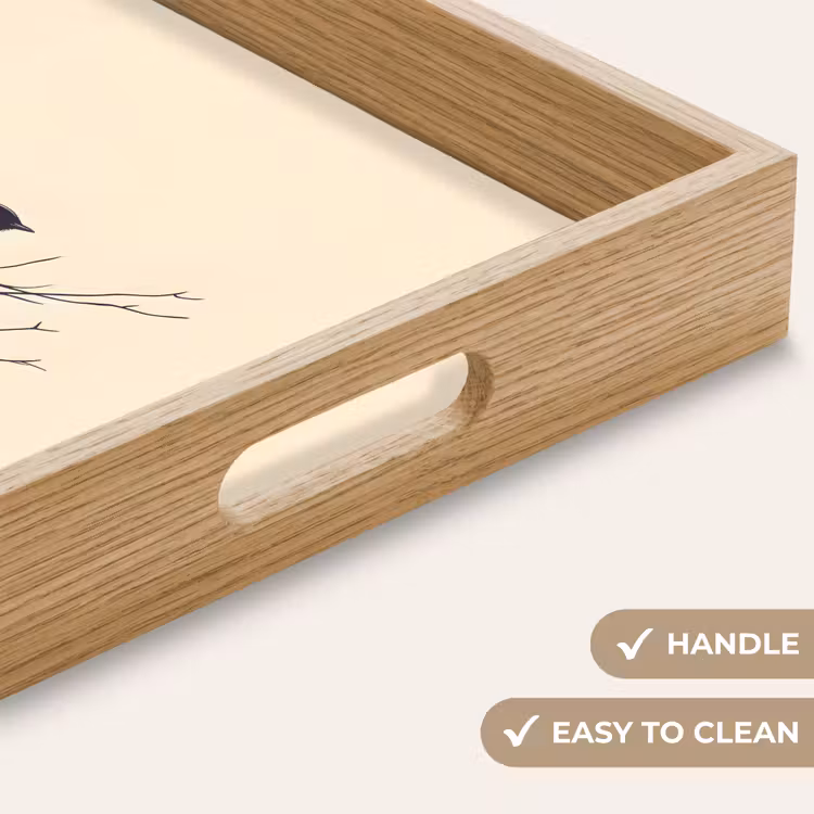 Tray - Bird - Black - Branch - Minimalist — 9