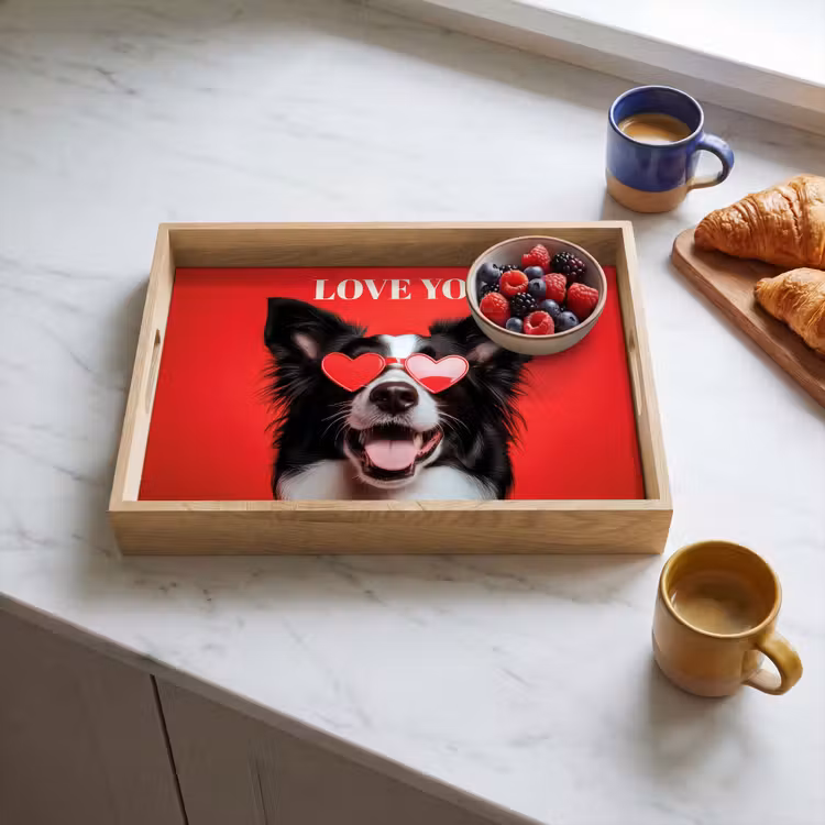Tray - Dog - Heart Glasses - Loveyou - Red — 3