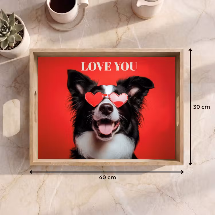 Tray - Dog - Heart Glasses - Loveyou - Red — 8