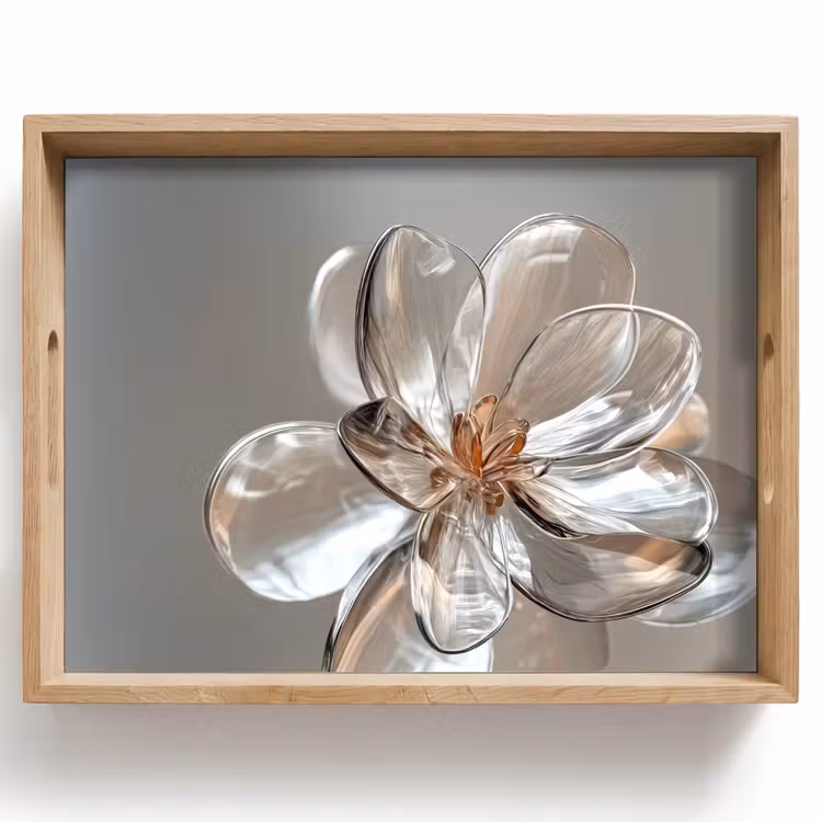 Tray - Flower - Glasses - Translucent — 1