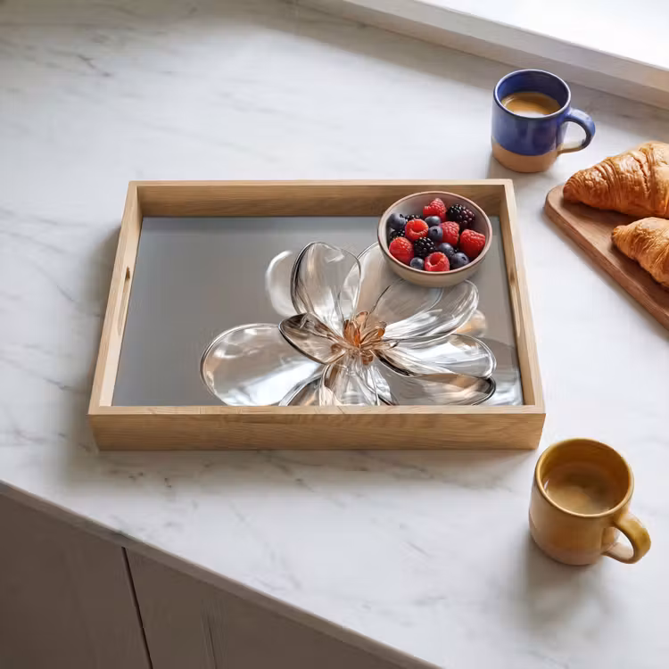 Tray - Flower - Glasses - Translucent — 3