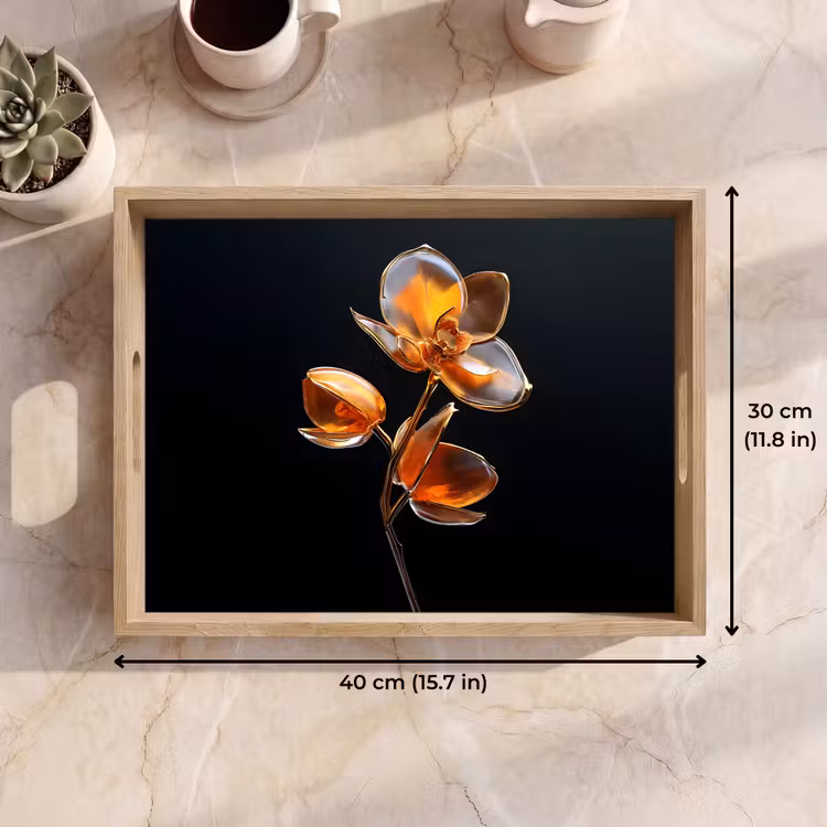 Tray - Flower - Orchid - Orange — 7