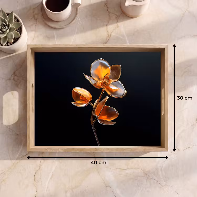 Tray - Flower - Orchid - Orange — 8