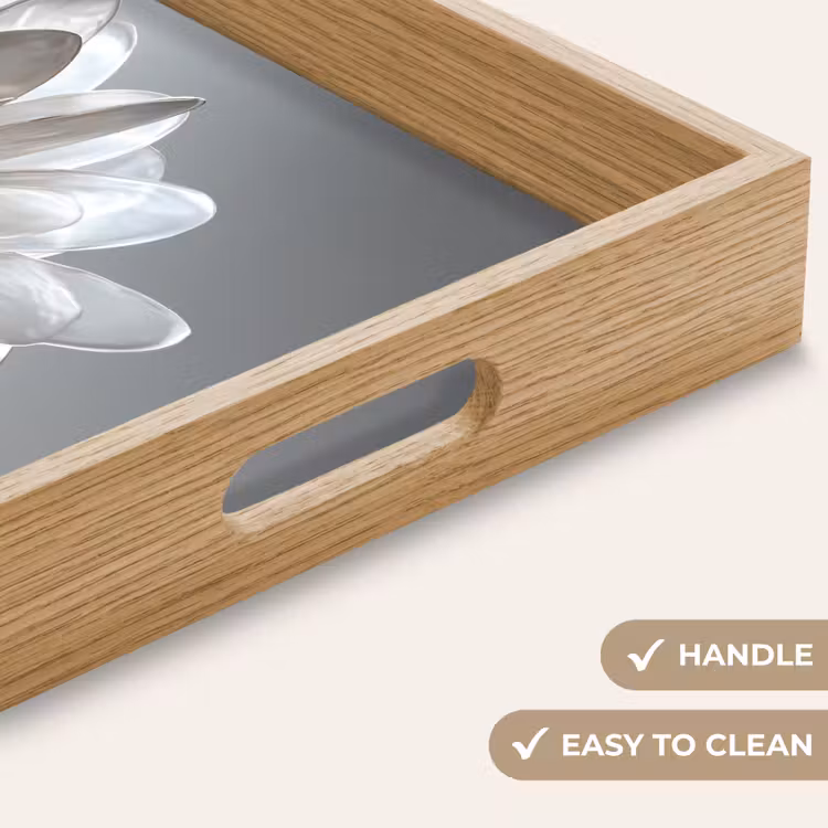 Tray - Flower - White - Neutral — 9