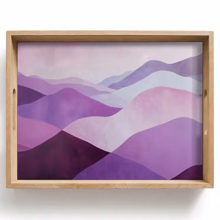 Tray - Abstract - Hills - Landscape - Purple — 1