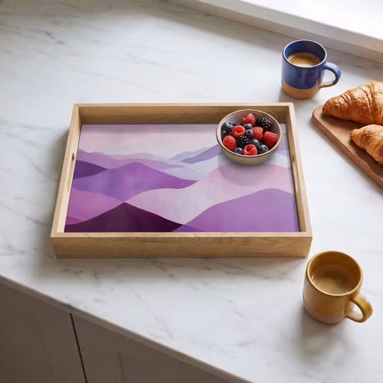 Tray - Abstract - Hills - Landscape - Purple — 3
