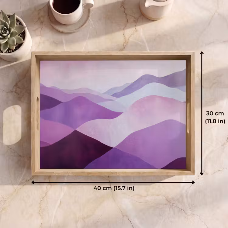 Tray - Abstract - Hills - Landscape - Purple — 7
