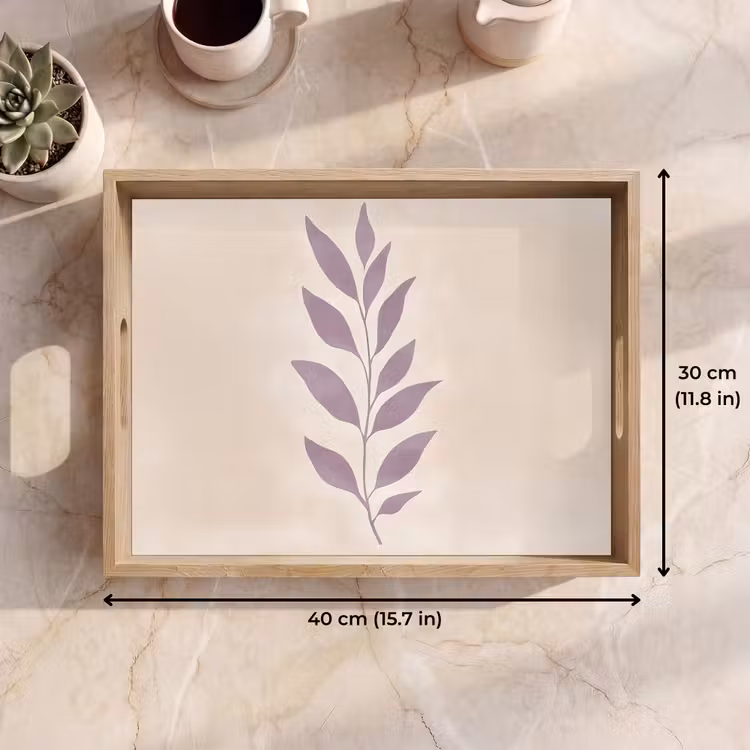 Tray - Branch - Leaves - Minimalist - Beige — 7