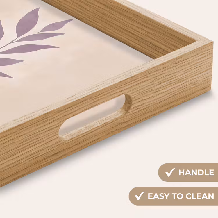 Tray - Branch - Leaves - Minimalist - Beige — 9