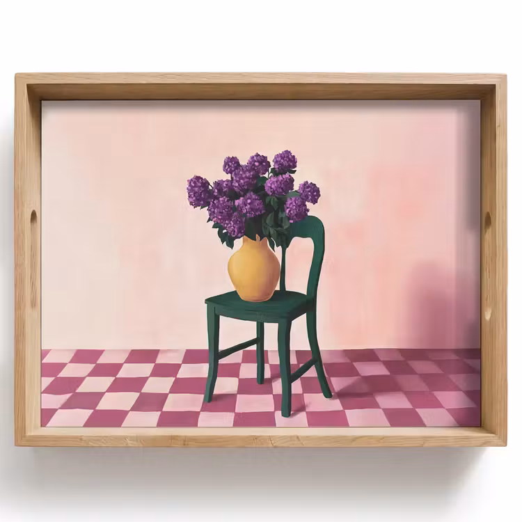 Tray - Chair - Vase - Flowers - Blocked — 1