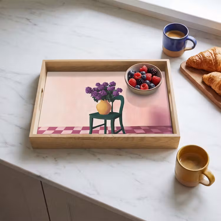 Tray - Chair - Vase - Flowers - Blocked — 3
