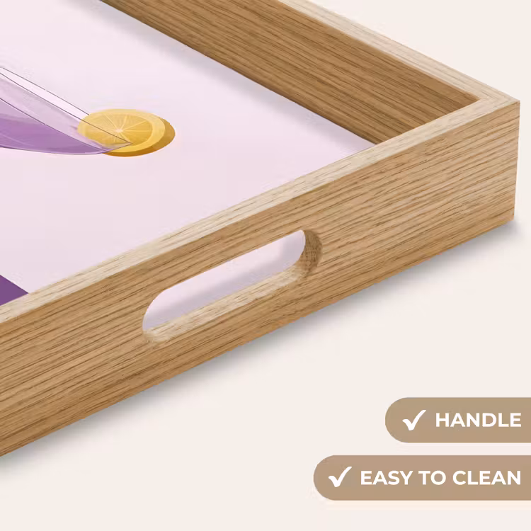 Tray - Cocktail - Purple - Minimalist - Lemon — 9