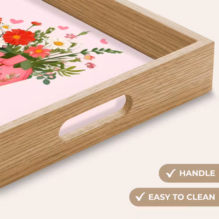 Tray - Cowboy boots - Pink - Bouquet - Flowers — 9