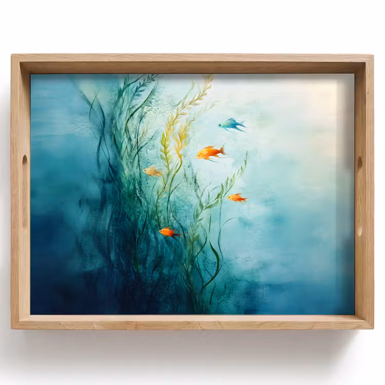Tray - Aquatic plants - Fish - Colorful - Water — 1