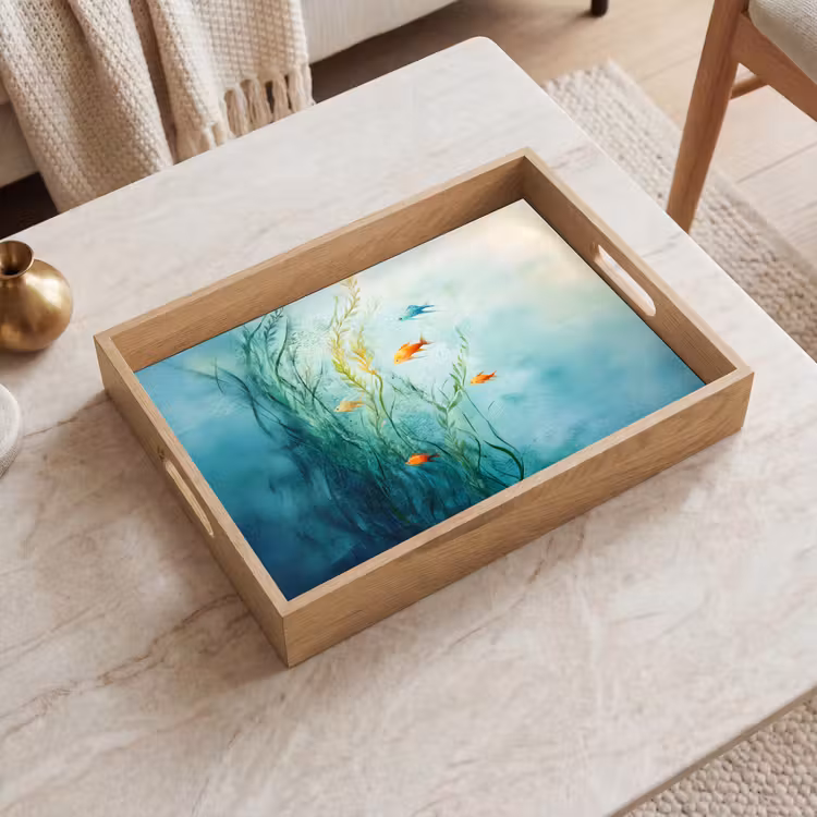 Tray - Aquatic plants - Fish - Colorful - Water — 2