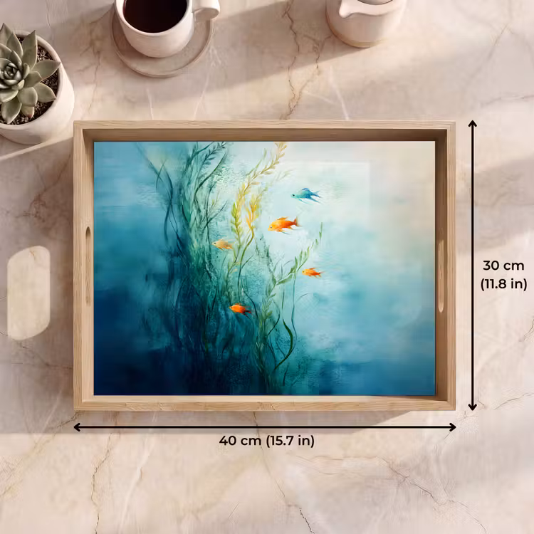 Tray - Aquatic plants - Fish - Colorful - Water — 7