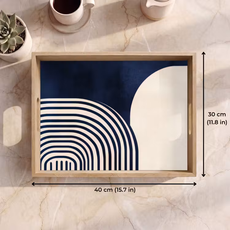 Tray - Dark blue - Abstract - Lines — 7