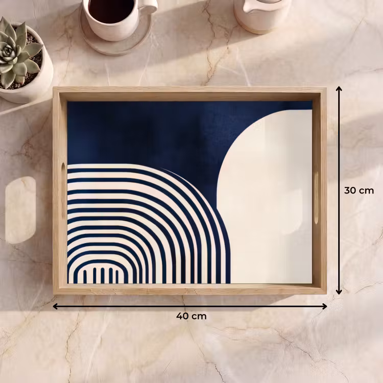 Tray - Dark blue - Abstract - Lines — 8