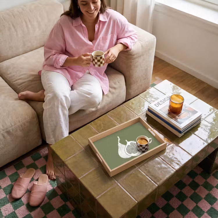 Tray - Figs - Minimalist - Drawn - Moss green — 4