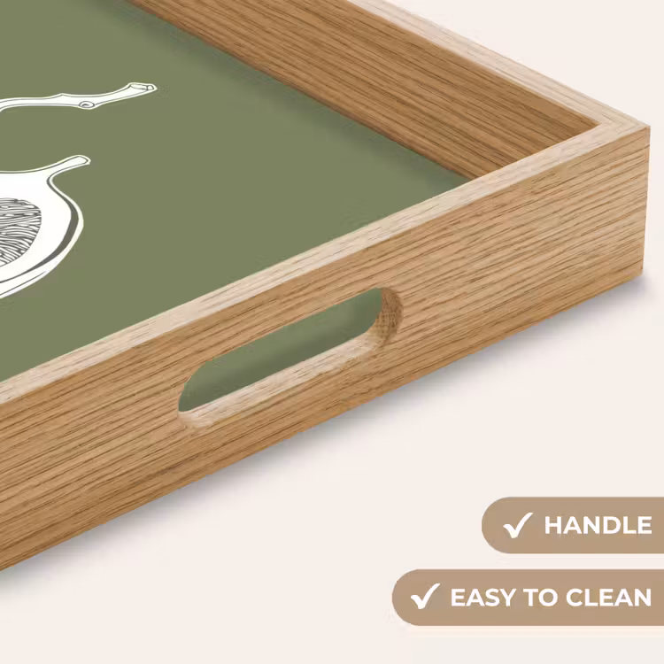 Tray - Figs - Minimalist - Drawn - Moss green — 9