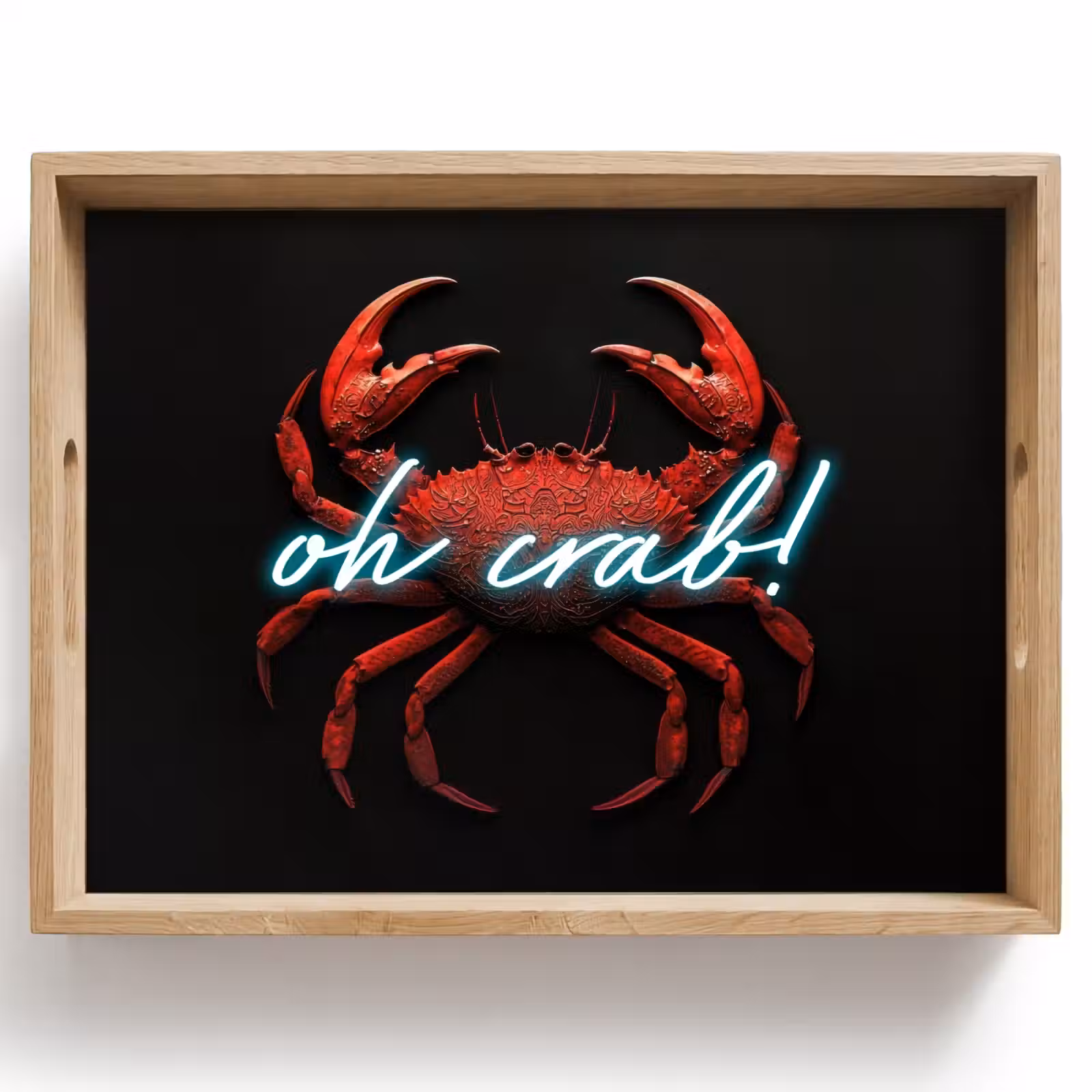 Tray - Crab - Red - Neon - Quote — 1